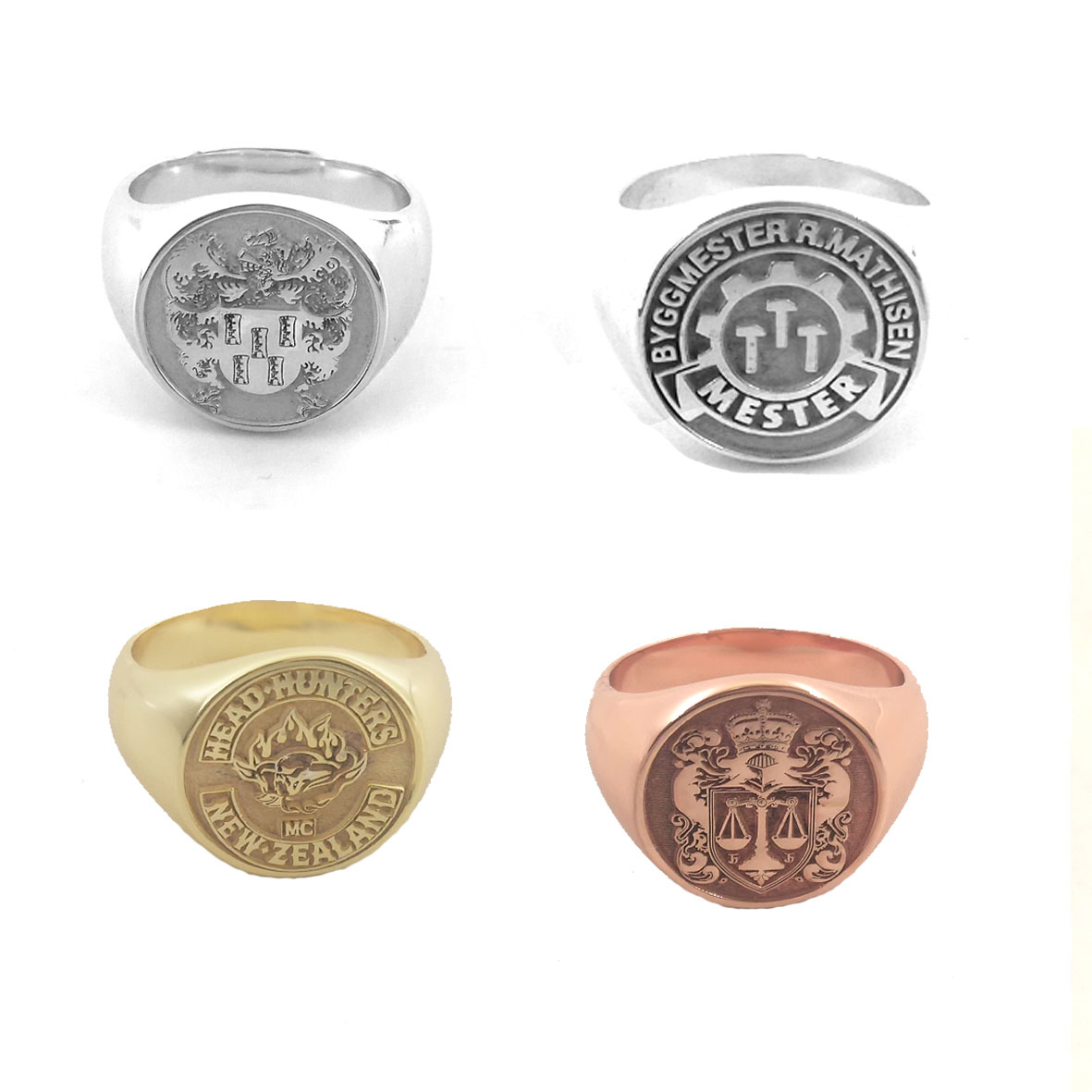 Custom Engraved 17mm Round Top - Statement Cocktail Ring 评论和价格
