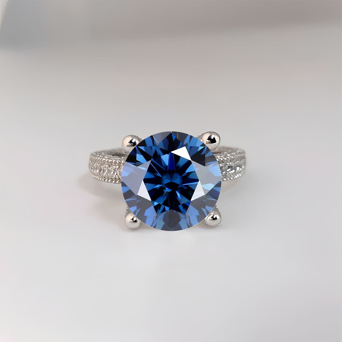 5 Carat Real Moissanite Diamon - Sterling Silver Ring 评论和价格