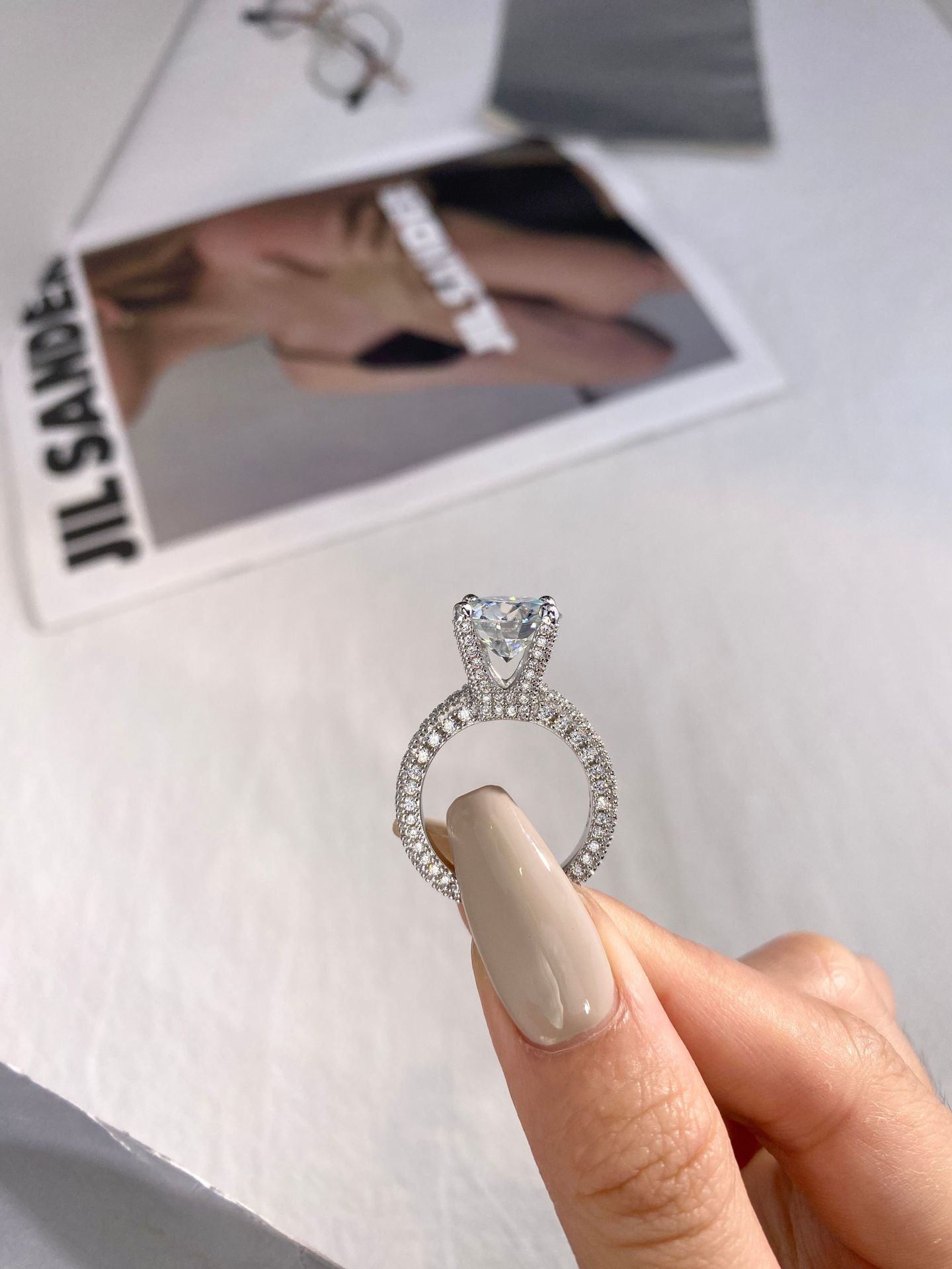 5 Carat Real Moissanite Diamon - Sterling Silver Ring 评论和价格
