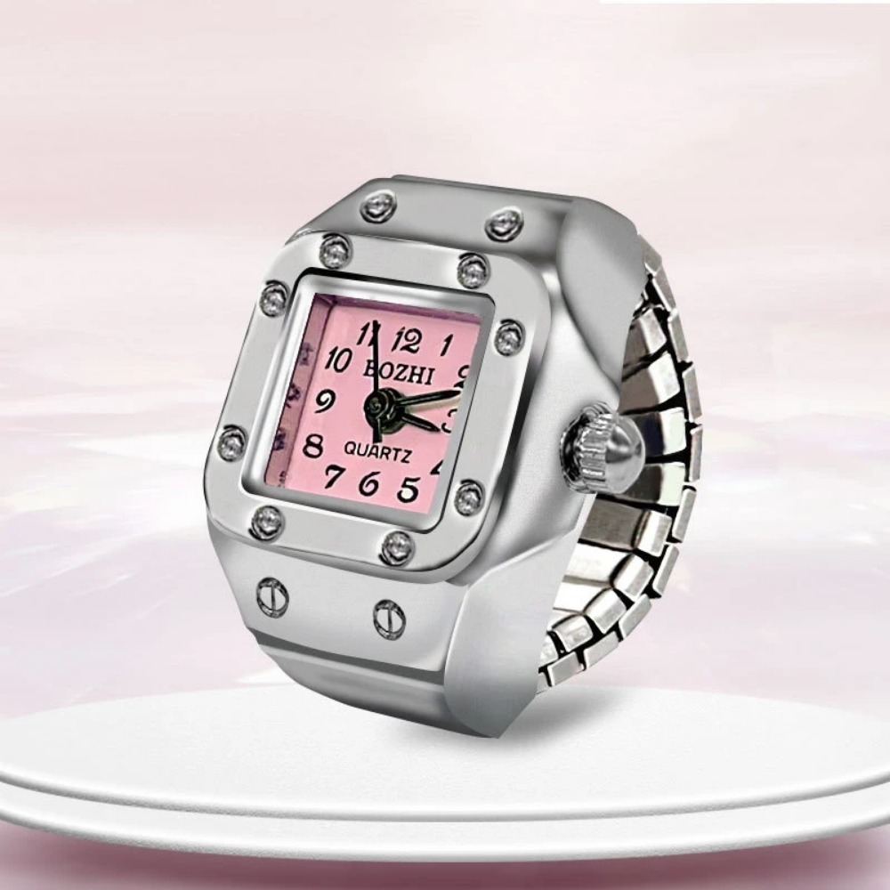 Creative Square Dial Ring Watc - Jewelry Watches Men 评论和价格