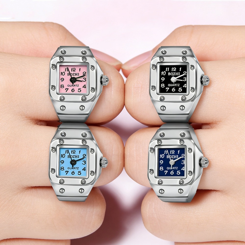 Creative Square Dial Ring Watc - Jewelry Watches Men 评论和价格
