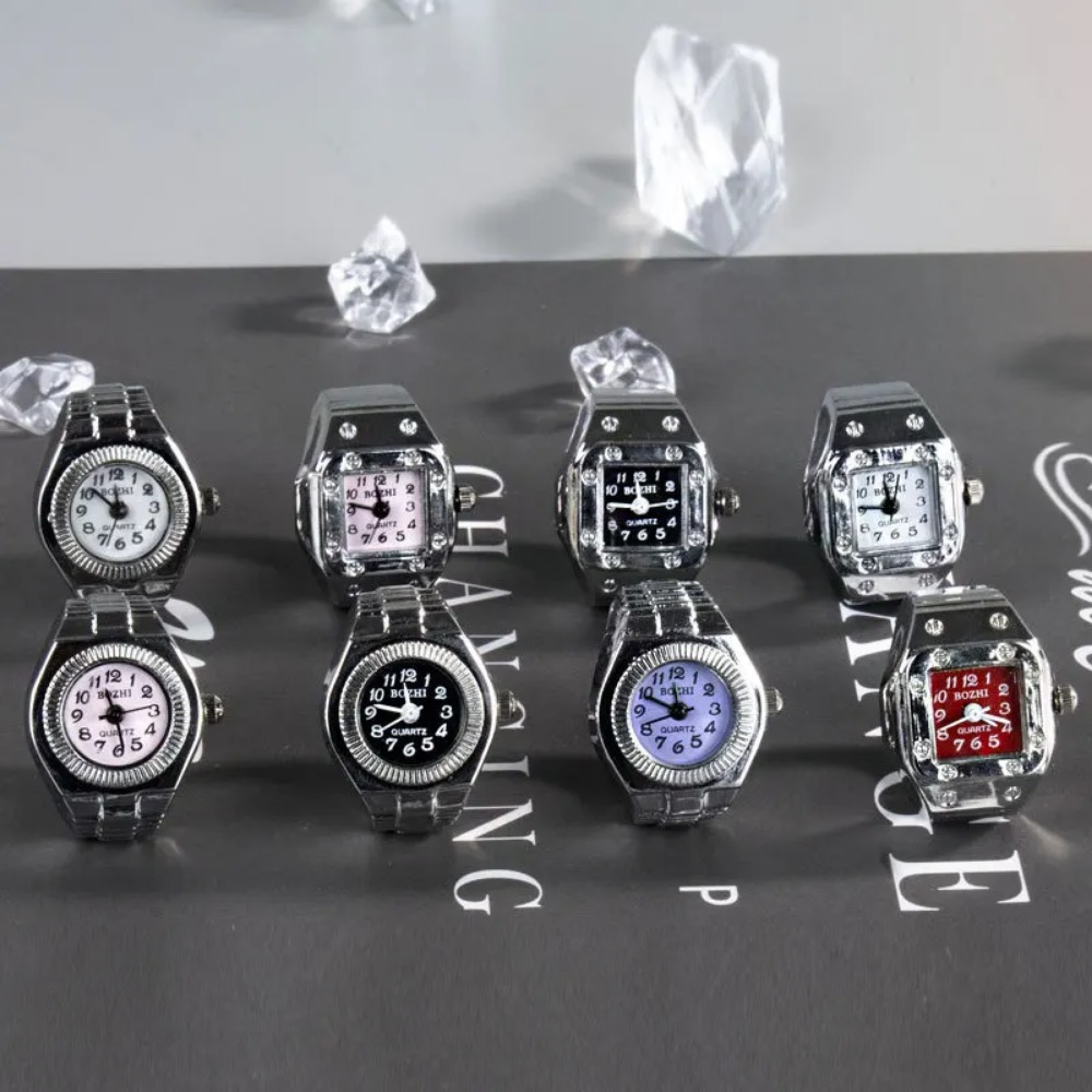 Creative Square Dial Ring Watc - Jewelry Watches Men 评论和价格