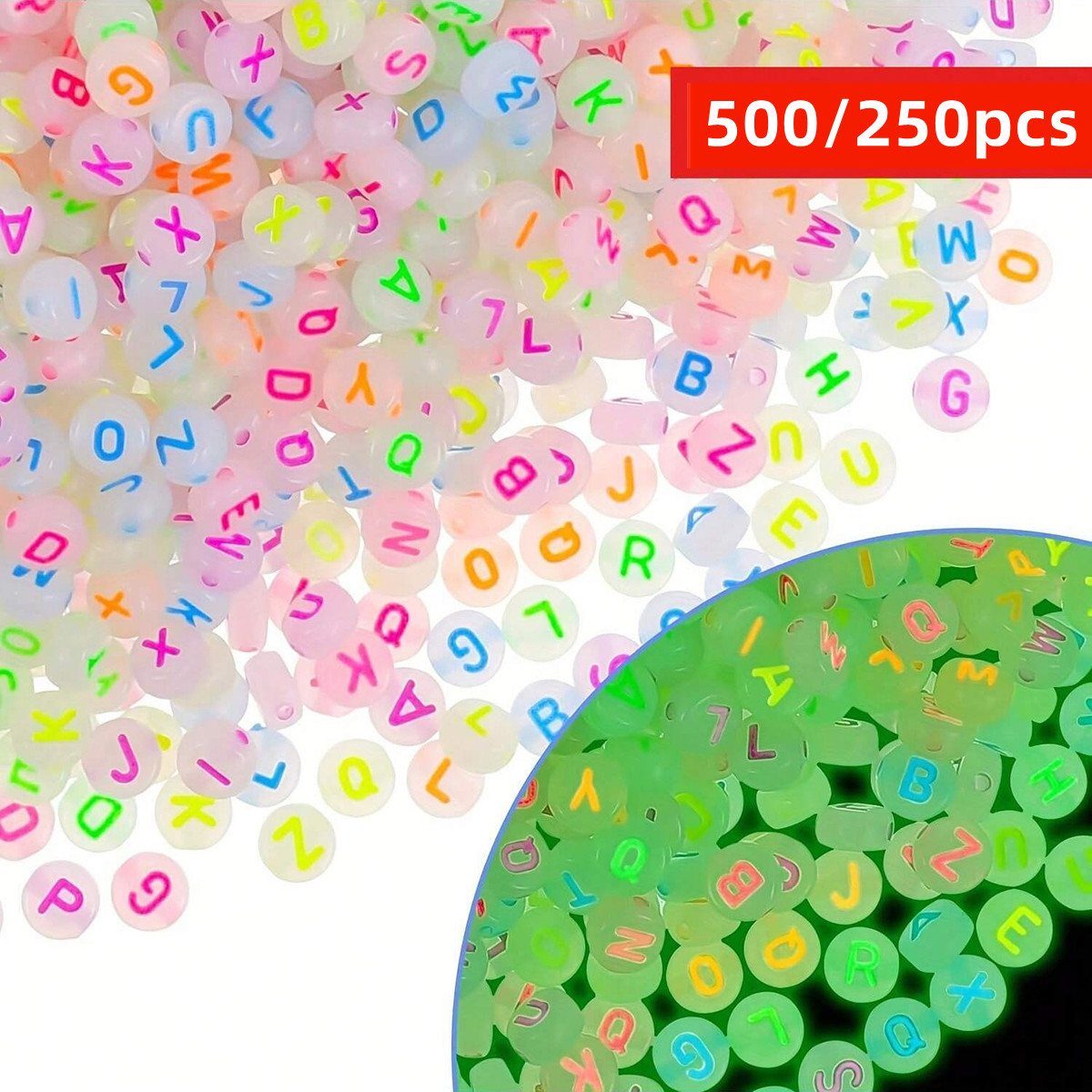 500/250pcs 4*7 mm Glowing Acry - Jewelry Quotes 评论和价格