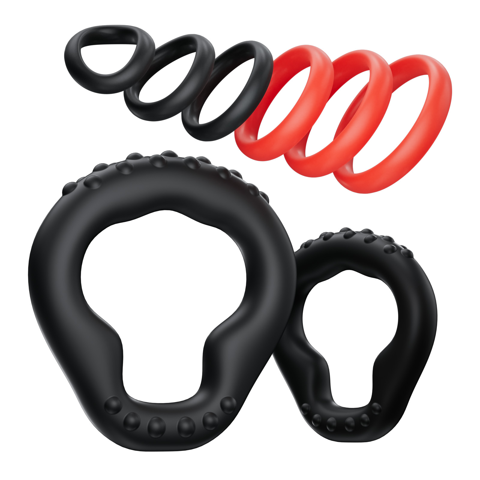 KUSHOR 8 PCS Silicone Penis Ri - Couple Ring Set 评论和价格
