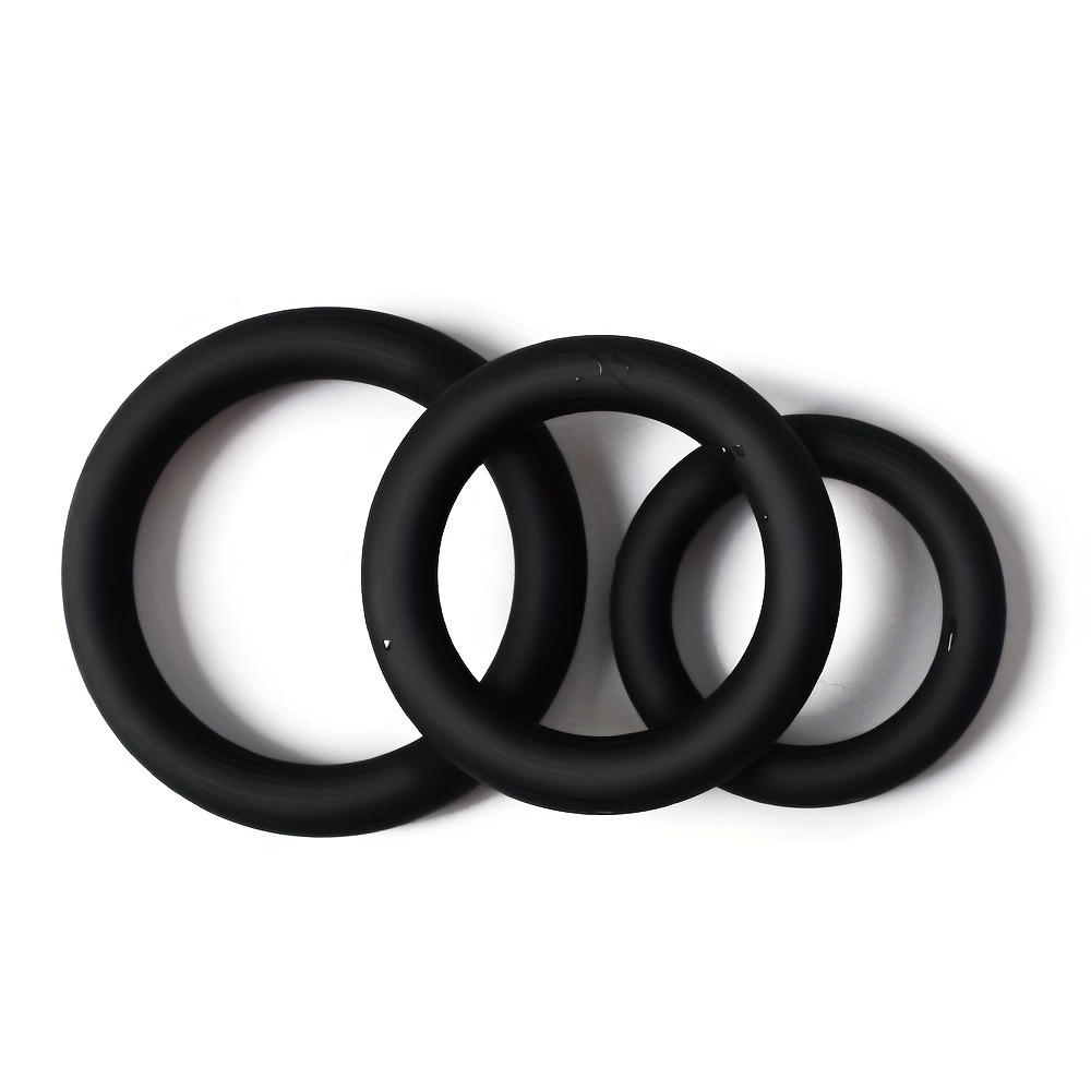 3PCS Silicone Penis Rings Set  - Couple Ring Set 评论和价格