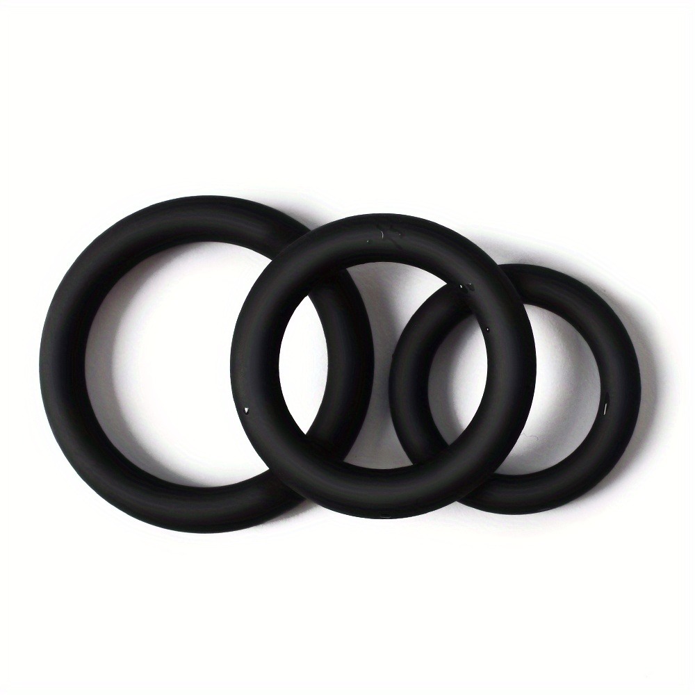 3PCS Silicone Penis Rings Set  - Couple Ring Set 评论和价格