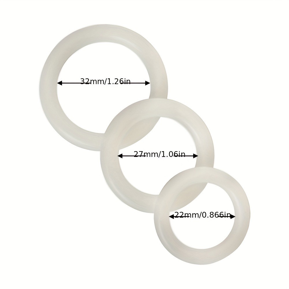 3PCS Silicone Penis Rings Set  - Couple Ring Set 评论和价格