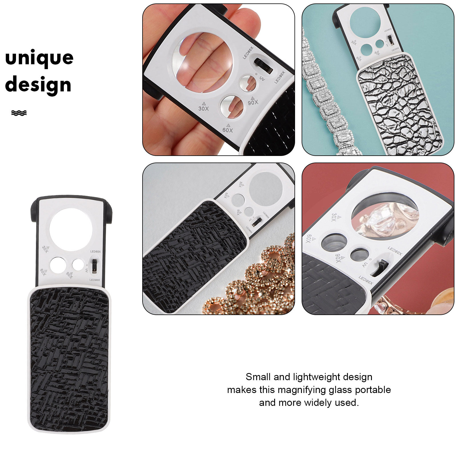 2Pcs Magnifying Glass Portable - Collectors Coins Jewelry & Watches Of Smithtown 评论和价格
