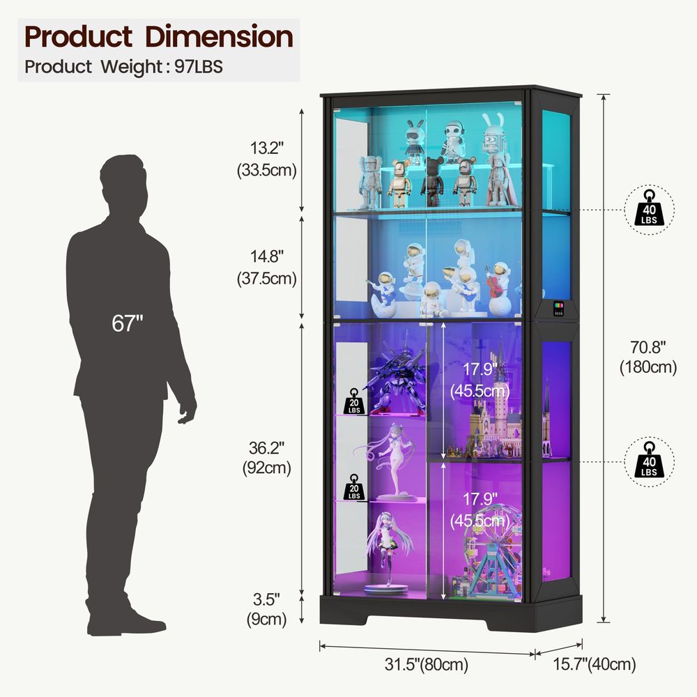 Lighted Corner Display Curio C - S&S Watches & Jewelry Ho Chi Minh 评论和价格