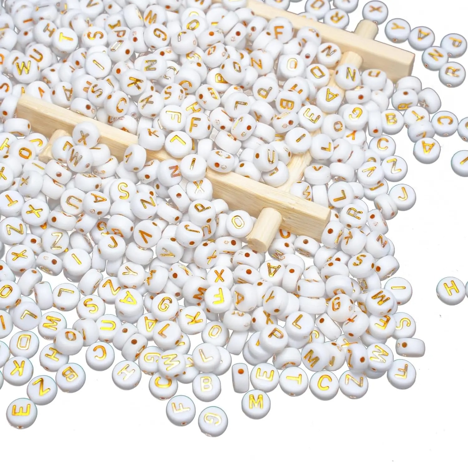 1000 Letter Beads White Circul - Jewelry Quotes 评论和价格