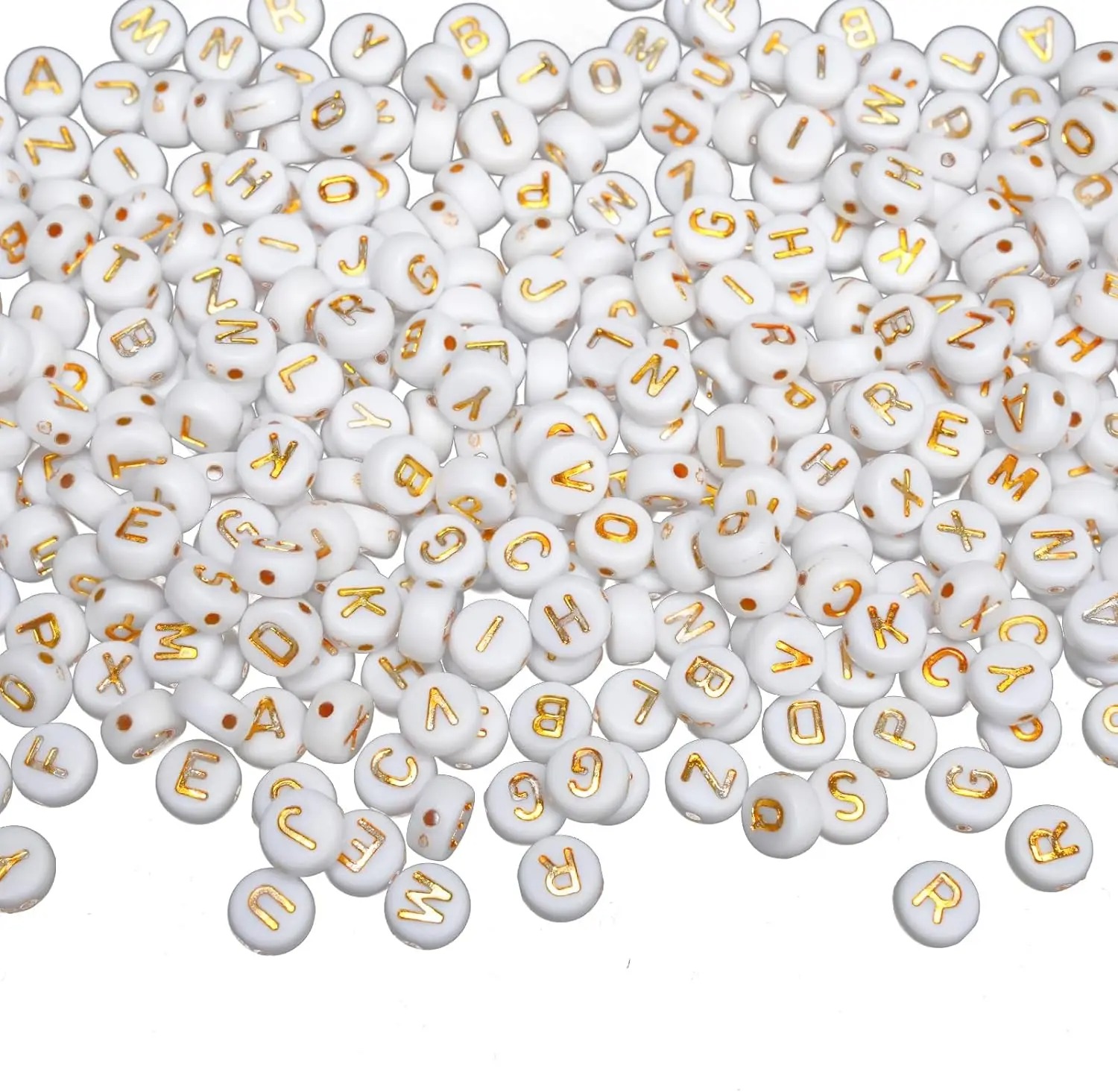 1000 Letter Beads White Circul - Jewelry Quotes 评论和价格