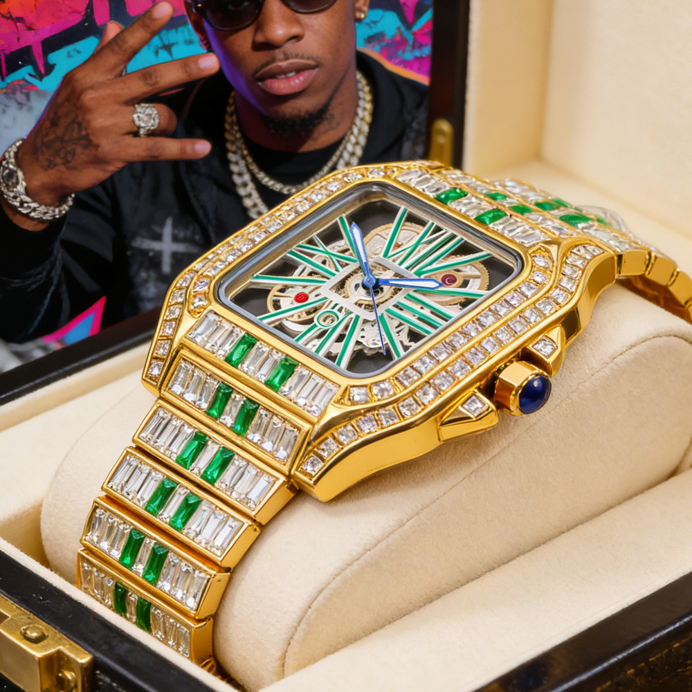 Hollow Luxury Bling Quartz Wri - Jewelry And Watches Luxury Brand 评论和价格
