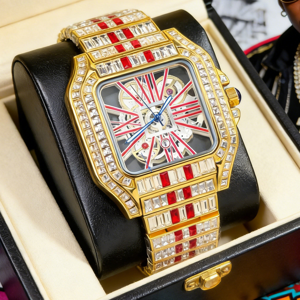 Hollow Luxury Bling Quartz Wri - Jewelry And Watches Luxury Brand 评论和价格