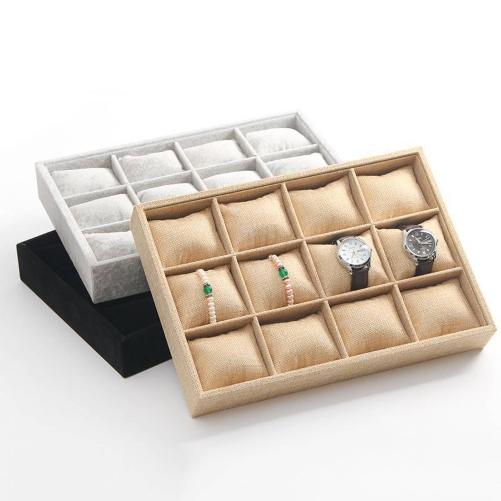 Fabric Jewelry Holder Open Top - Jewelry With Watches 评论和价格