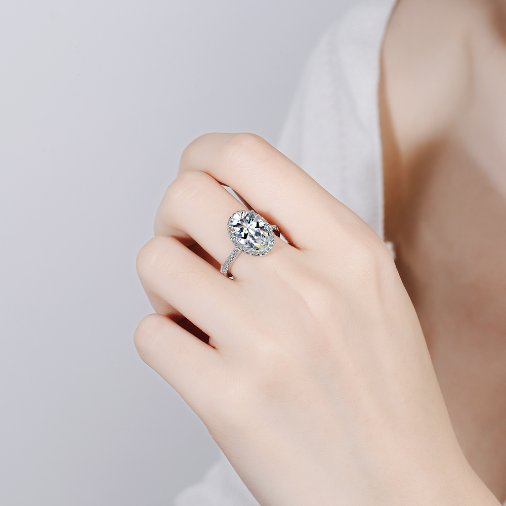 New 925 Sterling Silver 5ct Mo - Statement Cocktail Ring 评论和价格