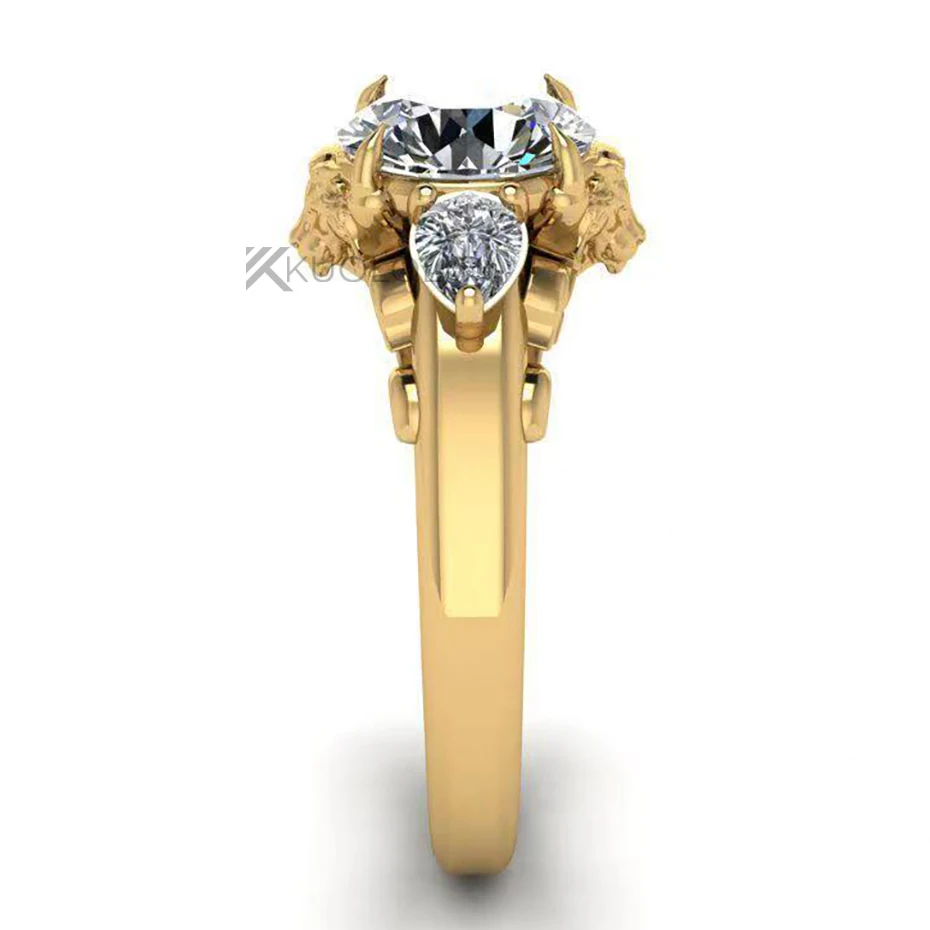 7.5MM Round D VVS1 Lion Solita - Sterling Silver Ring 评论和价格