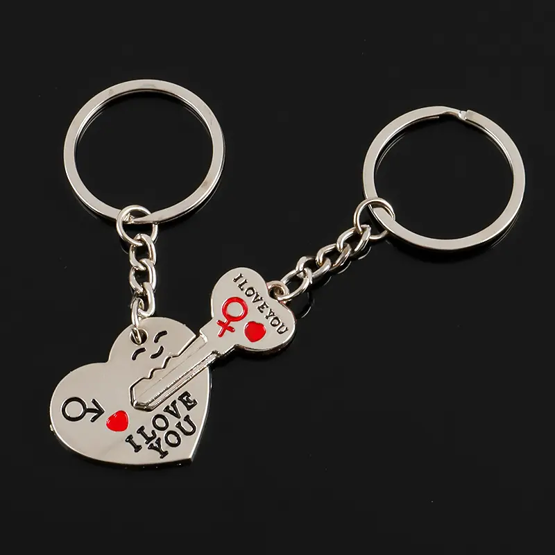 2pcs Set Men Women Cute Heart  - Couple Ring Set 评论和价格
