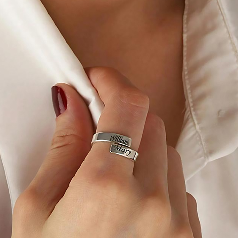 Stainless Steel Dating Ring Wo - Couple Ring Set 评论和价格