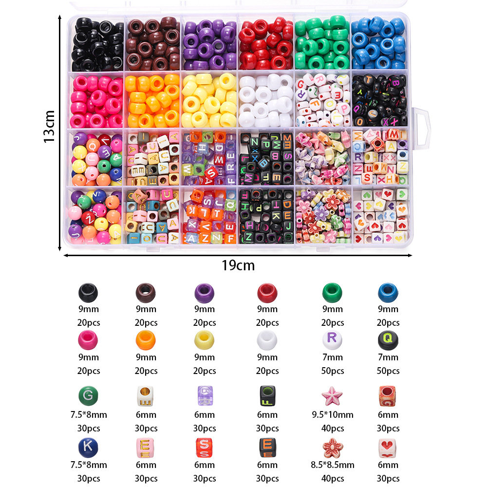 1 Box Colorful Acrylic Pony Be - Jewelry Quotes 评论和价格