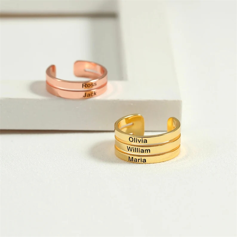 Personalized Stainless Steel E - Couple Ring Set 评论和价格