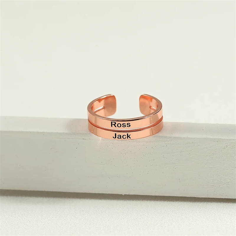 Personalized Stainless Steel E - Couple Ring Set 评论和价格