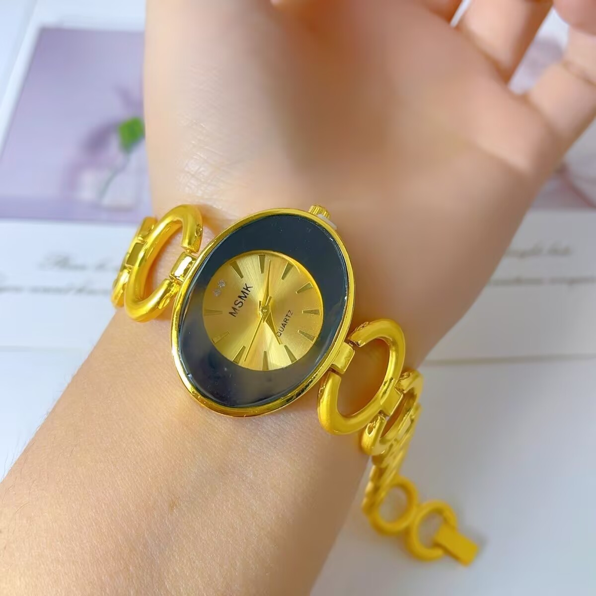 New American 24K Gold Plated W - Jewelry With Watches 评论和价格
