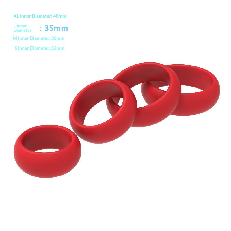 4Pcs Silicone Penis Ring Set f - Couple Ring Set 评论和价格